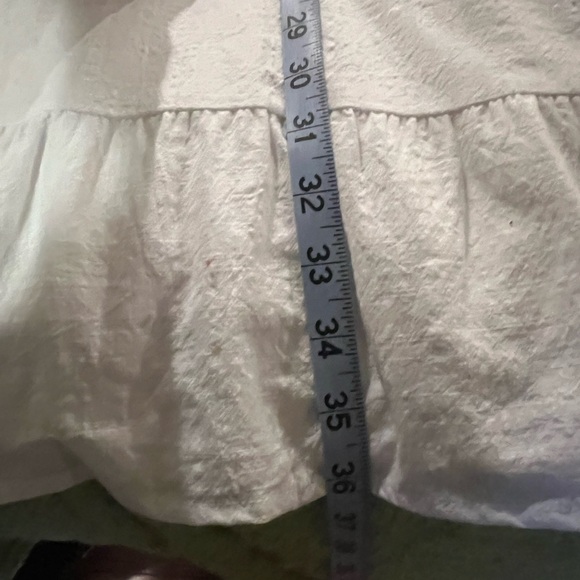 KIRUNDO Embroidered Boho Dress Pom Pom Sleeves White Medium - Picture 8 of 14